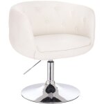 Svita panama chaise longue rtro chaise de cocktail blanc simili cuir plaque base chaise de bar