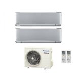 Panasonic - climatiseur rversible dual split etherea silver 9 + 12 avec cu - 2z50tbe r - 32 wi - fi ...