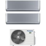 Panasonic - climatiseur r�versible dual split etherea silver 9 + 9 avec cu - 2z41tbe r - 32 wi - fi integrated ...