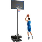 Panier de basket - sportnow - hauteur r�glable - roues - base de lestage et sac de sable - acier - 120 ...