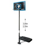 Panier de basketball sur pied mobile   the glider  hauteur rglable de 2, 30m  3, 05m