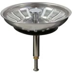 Panier pour bonde d'�vier 80mm ? acier inoxydable 304 ? syst�me de vidage avec goupille r�glable ? lavable ...