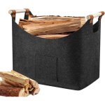 Panier � b�ches xxl panier a bois avec poign�e renforc�e, panier rangement, sac � bois pour chemin�e ...