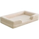 Panier pour chien et chat chouchon 65x90cm tissu bouclette cr�me