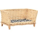 Panier pour chiens avec coussin 50x33x30 cm saule naturel vidaxl