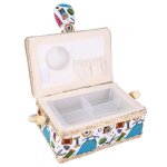Panier  couture fait main tissu mnager artisanat fil aiguille bote de rangement panier de pique - ...