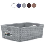 Panier �l�gance haut gris. l 36 x p 29 x h 13 stefanpl