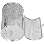Panier de friteuse rotatif � 360 degr�s en acier inoxydable pour four �lectrique tbest - gris