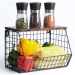 Panier de fruits et legumes, panier a fruit mural mur empilable bac � fruits etag�re rrange legumes cuisine, ...