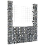 Vidaxl - panier de gabion en forme de u avec 2 poteaux fer 140x20x200 cm