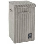 Panier � linge cora wenko couvercle, fermeture velcro, capacit� 63l, 3 poignets int�gr�es, polyester ...