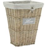 Panier  linge home en osier et coton
