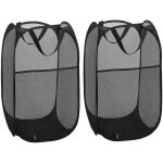 Panier � linge [lot de 2] corbeilles � linge pliable pop up en maille filet sac � linge panier � linge ...