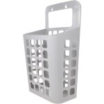 Panier � linge pliable en plastique gris grand format panier de rangement