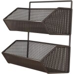 Panier mural suspendu en fil m�tallique, id�al pour placards, fruits, l�gumes et garde - manger de salle ...