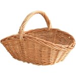Panier en osier avec anse, panier pique nique enfant 25x30 cm panier picnic en fleurs pour p�ques, bonbons, ...