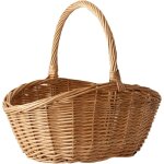 Panier en osier naturel de grande capacit�, panier de r�colte pastoral tiss� conteneur portable avec ...