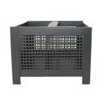 Panier � pellets carr� ? dimensions 240mm x 180mm x 240mm ? pour granul�s de bois ? utilisation int�rieure ...