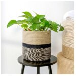 Panier � plantes, pot de fleurs, bac � fleurs, panier de rangement en corde de coton