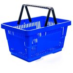 Panier � provisions h 22 cm l 30 cm p 43 cm capacit� 22 l bleu n