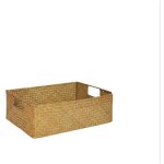 Panier de rangement en algues tress� � main avec poign�e pour cuisine bureau maison