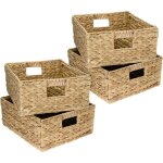 Panier de rangement en osier tress�, jacinthe d'eau naturelle, bo�te solide et d�corative, panier osier ...