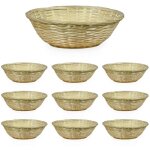 Paniers ronds tress�s (x10) en fibre naturelle, 30 x 30 x 10 cm (hauteur)