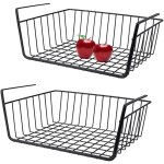 Rapanda - panier de tiroir de 40 cm, organisateur de rangement sous armoire (2 pi�ces, noir)