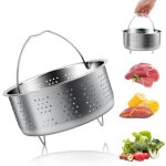 Panier à vapeur, 17. 5cm panier vapeur 304 acier inoxydable panier autocuiseur insert pour cuisson à ... Panier à vapeur, 17. 5cm panier vapeur 304 acier inoxydable panier autocuiseur insert pour cuisson à ...