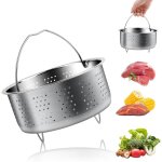Panier � vapeur, 17. 5cm panier vapeur 304 acier inoxydable panier autocuiseur insert pour cuisson � ...