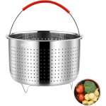 Panier vapeur en acier inoxydable 304, diamtre extrieur 21, 6 cm, doublure en acier inoxydable avec ...