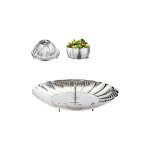 Panier vapeur inox, 9'' cuit vapeur inoxydable pour autocuiseur, panier pour cuire  la vapeur, fleur ...
