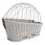 Panier a velo osier metal gris 35x49x55xcm