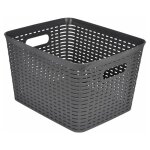 Pani�re � linge 'effet tress�' 13l gris