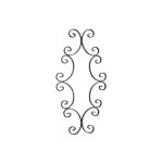 Panneau 8 volutes - hauteur 540mm largeur 250mm en plat de 16x4mm - fer forg� - � souder - deco fer forge ...