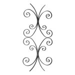 Panneau 8 volutes - hauteur 720mm largeur 330mm en plat de 16x4mm - fer forg� - � souder - deco fer forge ...