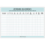 Panneau affichage obligatoire des allerg�nes ? signalisation restauration ? 210 x 300 mm ? adh�sif