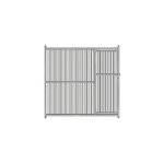Panneau avant pour chenil galvanis avec des barres de 5 cm