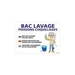 Panneau bac de lavage pour crustaces (h0431) - adhsif - 300 x 210 mm
