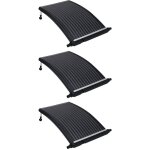 Panneaux de chauffage solaire de piscine courbs 3 pcs 110x65cm