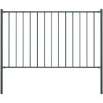 Panneau de clture avec poteaux en acier thermolaqu 1, 81 x 1, 25 m anthracite vidaxl