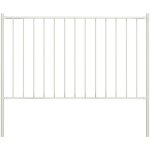 Vidaxl - panneau clture et poteaux acier enduit de poudre 1, 7x1 m blanc