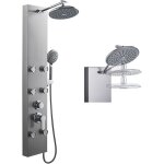 Panneau colonne de douche hydromassante avec 6 jets de massage haute pression, anti calcaire douche pluie ...