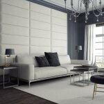 Panneau décoratif tête de lit capitonnée mural 76cm simili beige Panneau décoratif tête de lit capitonnée mural 76cm simili beige