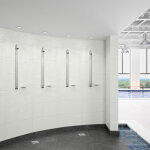 Panneau de douche sporting 2 robinet jet de pluie delabie m1 / 2' alu anodis - 714700dp
