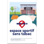 Signaletique. biz france - panneau 'espace sportif sans tabac' ? dcret 2025 - 582 ? adhsif ? format ...