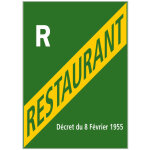 Panneau licence restaurant (g0510) - - adh�sif - 150 x 210 mm