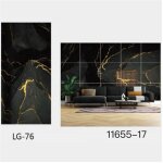 Panneau mural adhésif effet marbre noir veiné or 300x60cm pièce Panneau mural adhésif effet marbre noir veiné or 300x60cm pièce