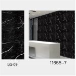 Panneau mural adhésif noir argenté effet marbre 300 x 60cm pièce Panneau mural adhésif noir argenté effet marbre 300 x 60cm pièce