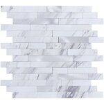 Dalsys - panneaux muraux autocollants aspect marbre et pierre 1m�, 11 pi�ces rev�tement mural r�sistant ...